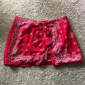 Red bandana skirt size L